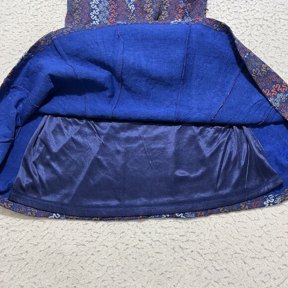 Hem & Thread Women's Large Sleeveless Fit & Flare Mini Dress Navy Blue Lined - Picture 11 of 11